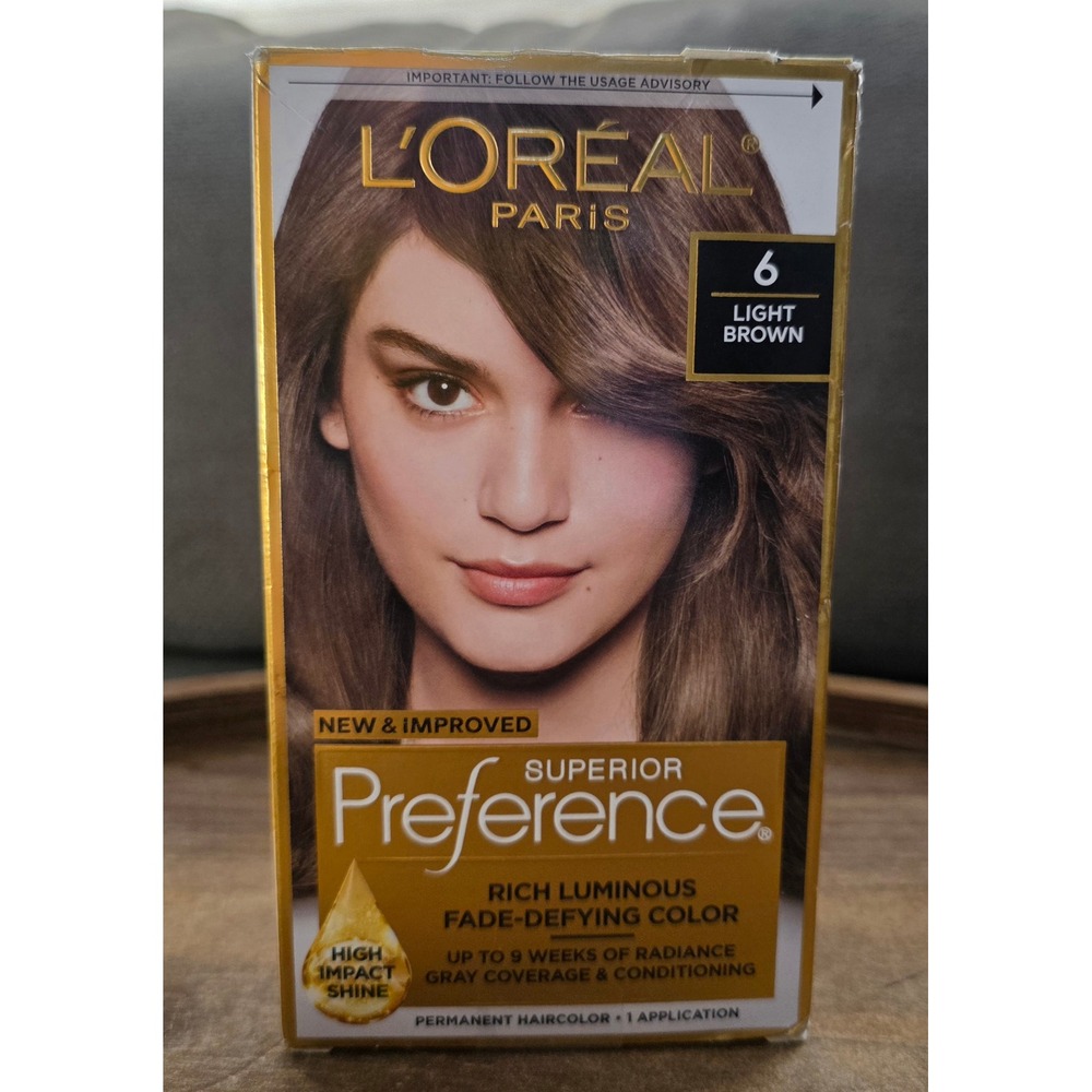 L'Oreal Paris Superior Preference Permanent Hair Color 6 Light Brown New
